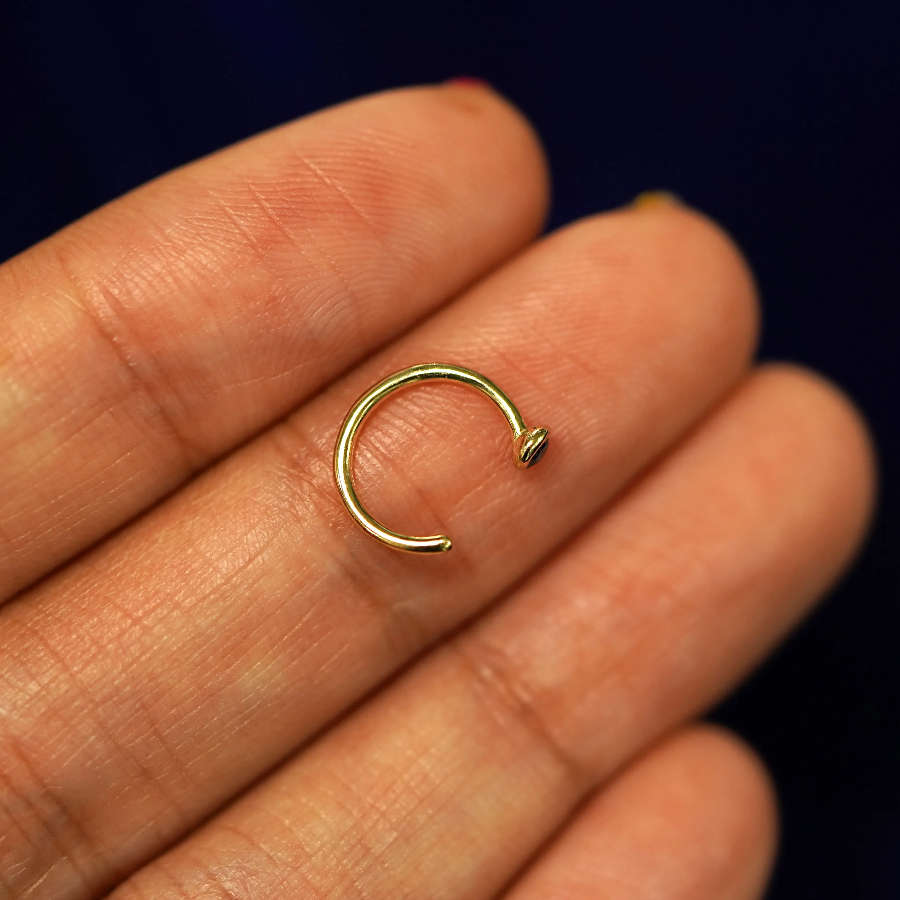 Gemstone Open Hoop