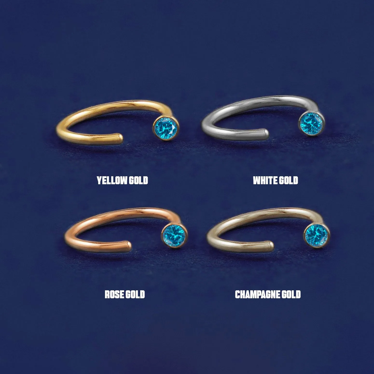 Gemstone Open Hoop