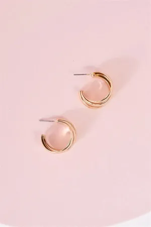 Gold Twisted Triple Hoop Earrings