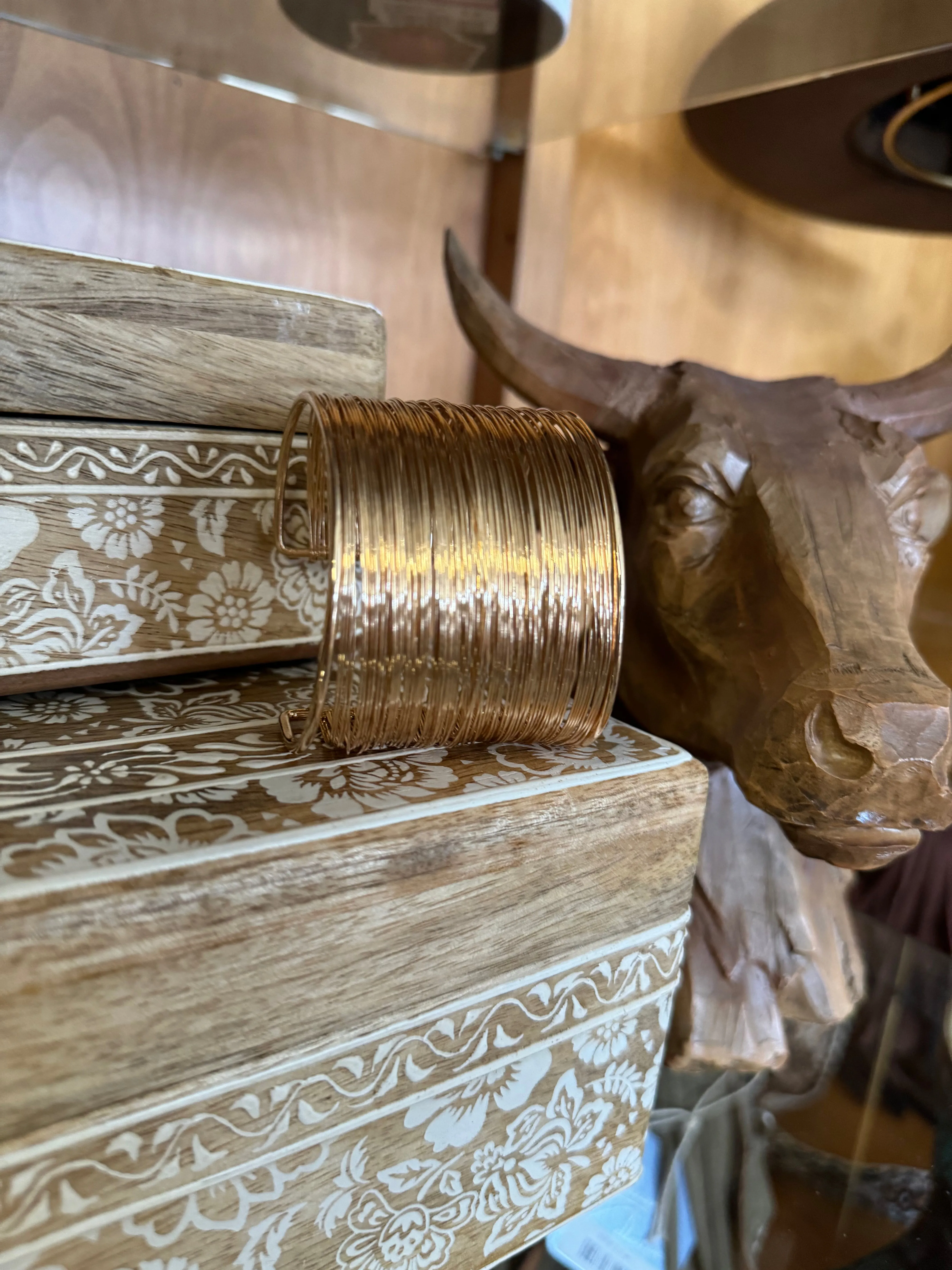 Golden Glimmer Bangle Cuff