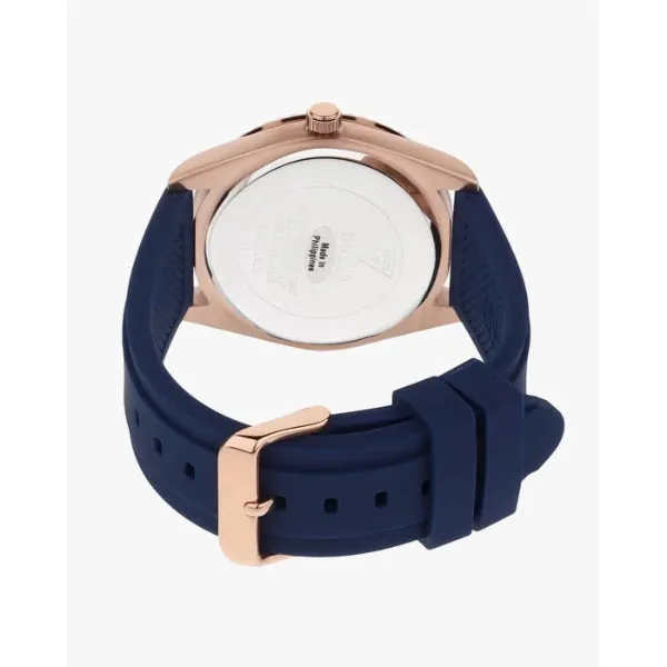 Guess Classic Blue Silicone Strap Blue Dial Quartz Watch for Gents - GW0335G2
