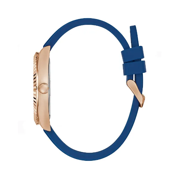 Guess Classic Blue Silicone Strap Blue Dial Quartz Watch for Gents - GW0335G2