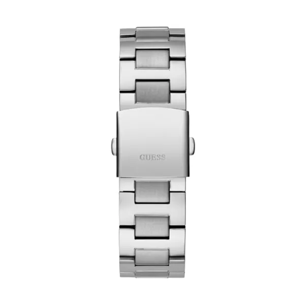 Guess Empire Silver Stainless Steel Blue Dial Quartz Watch for Gents - GW0489G1