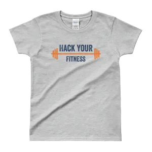 Hack Your Fitness T Shirt Gym T Shirt Grey Fitness T Shirt for Women