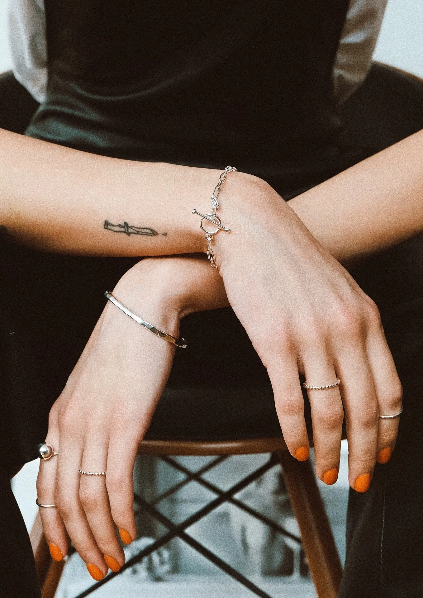 Hammered Bracelet Silver