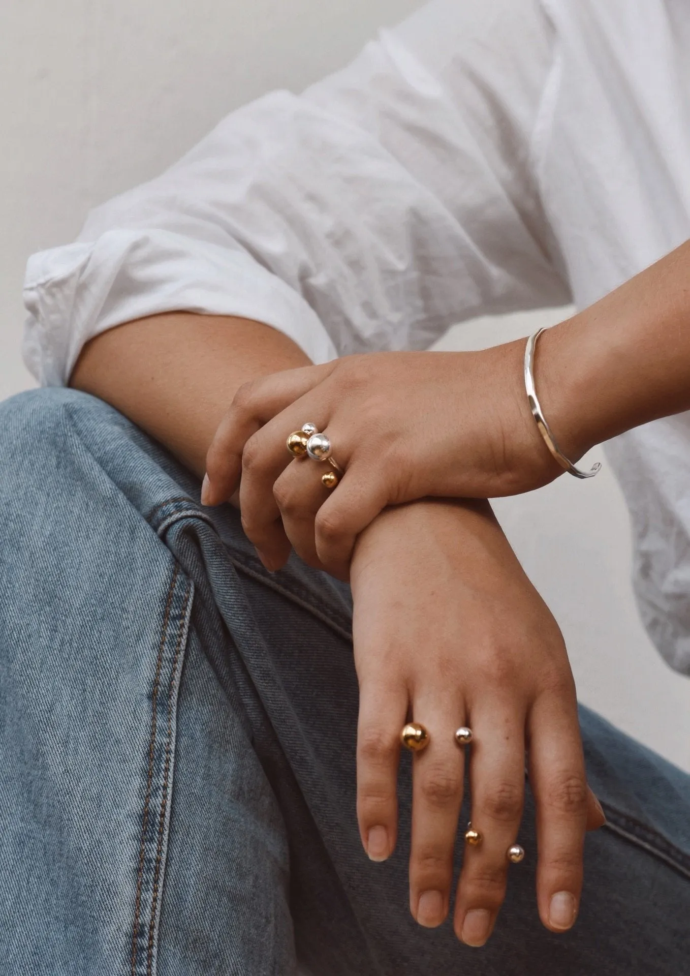 Hammered Bracelet Silver