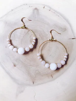 Harmony Gold-Plated Gemstone Hoop Earrings