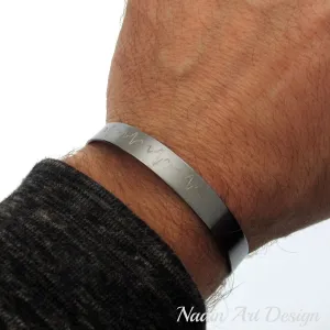 Heart Beat cuff bracelet for Men