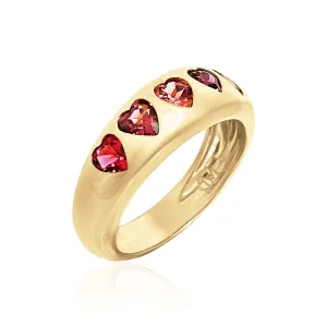 Heart Gemstone Nomad Dome Ring