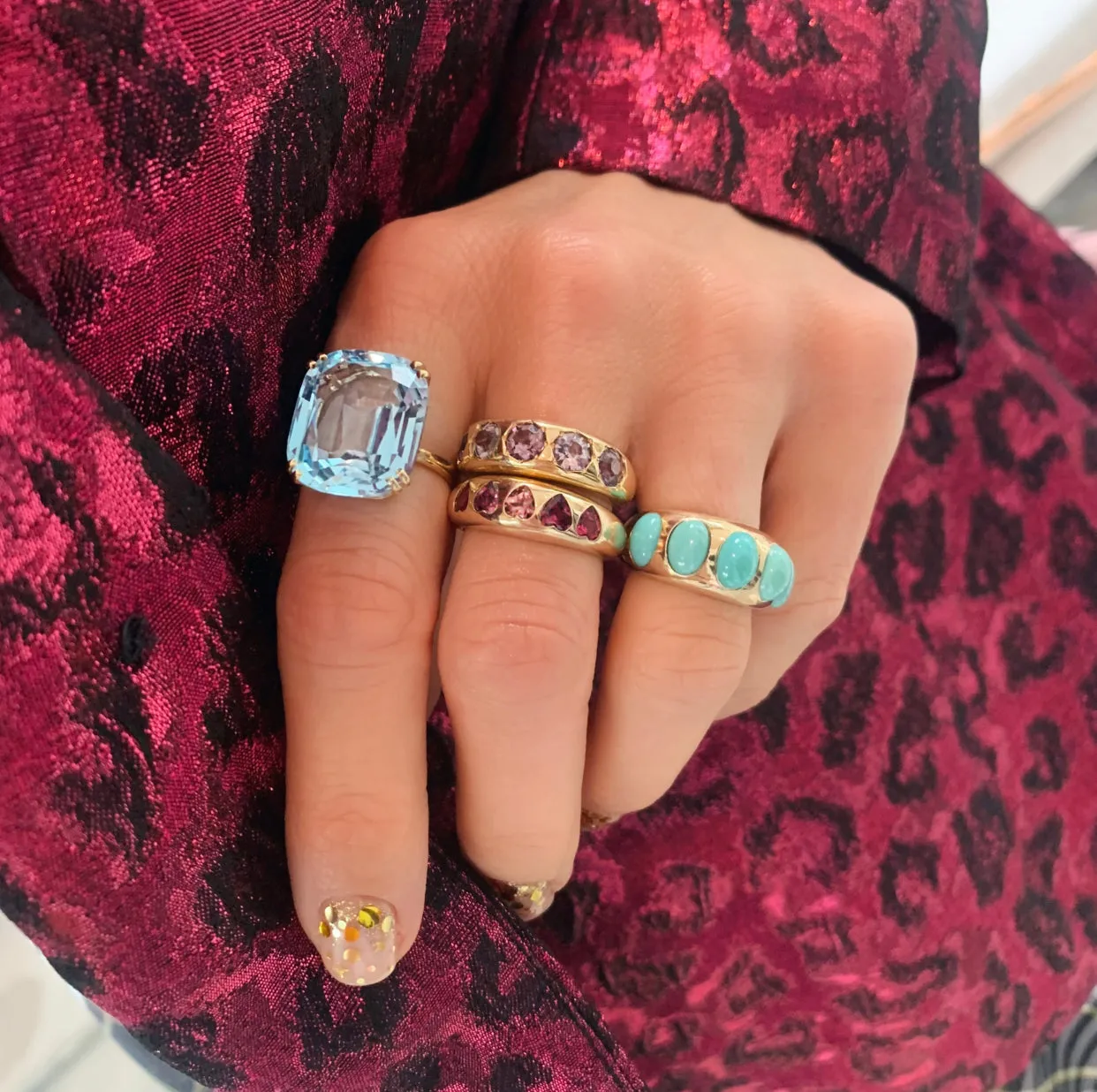 Heart Gemstone Nomad Dome Ring