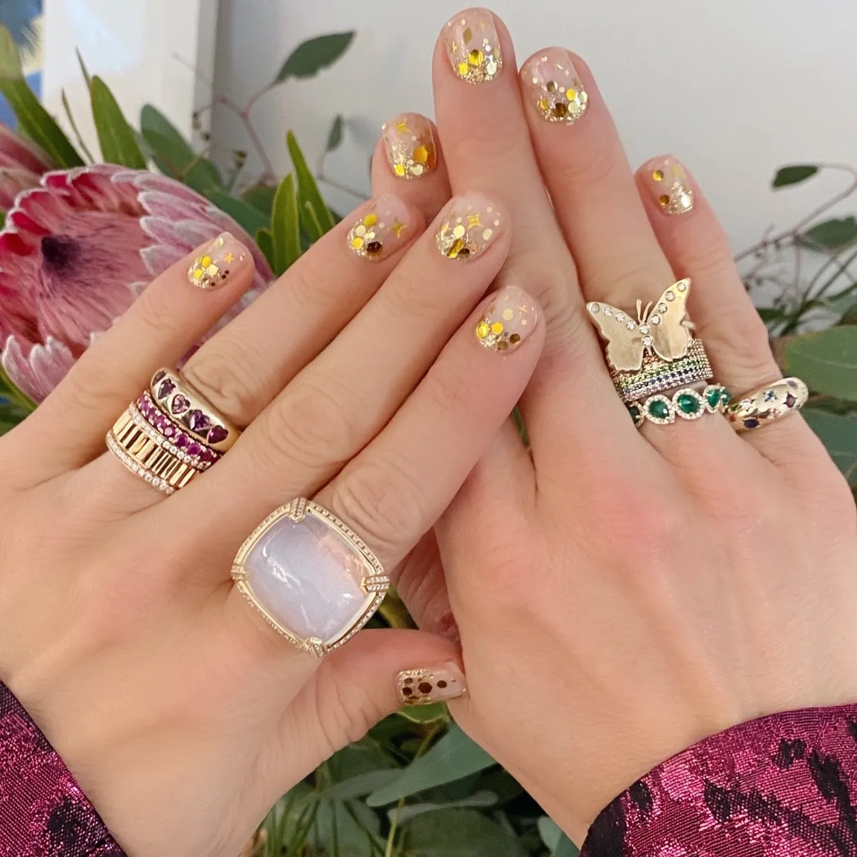 Heart Gemstone Nomad Dome Ring