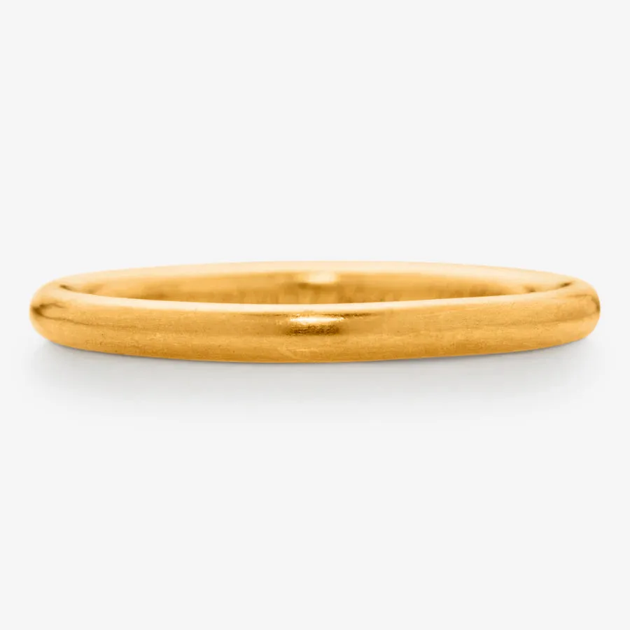 Hoopstock Band in 22K Apricot Gold- 2mm