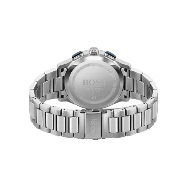 HUGO BOSS Peak Silver Stainless Steel Blue Dial Chronograph Quartz Watch for Gents - HUGO BOSS 1513763