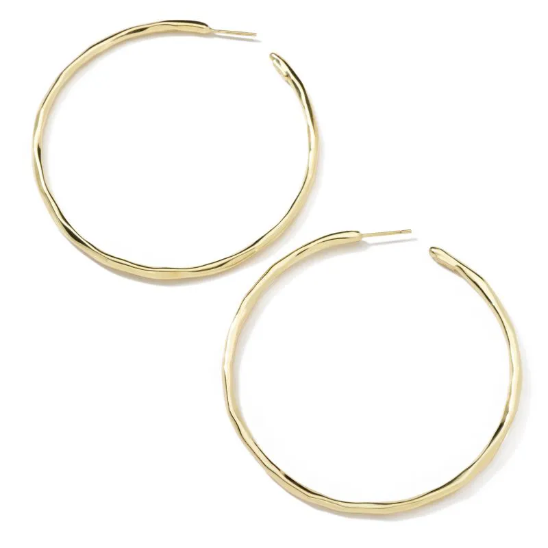 IPPOLITA Classico 18K Yellow Gold #4 Faceted Hoop Earrings
