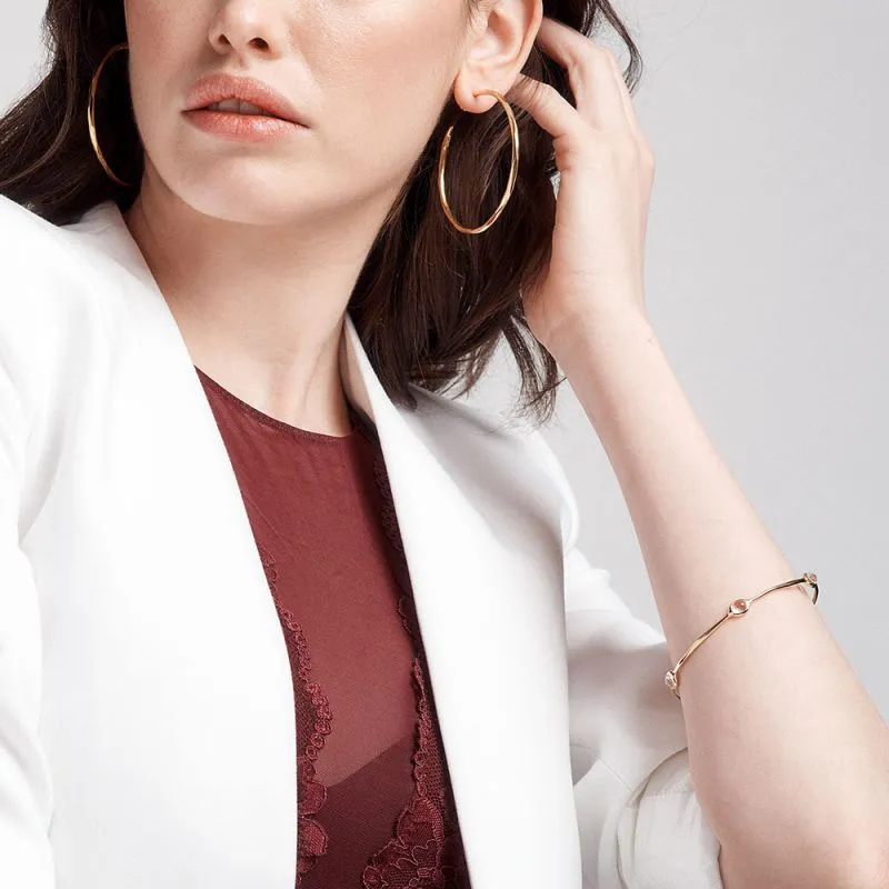 IPPOLITA Classico 18K Yellow Gold #4 Faceted Hoop Earrings
