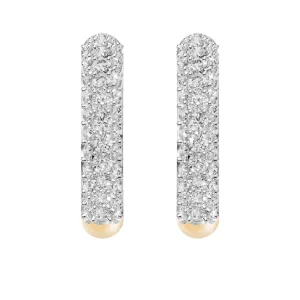 J Hoop Earrings with 2.00ct of Laboratory Grown Diamonds in 9ct Yellow Gold