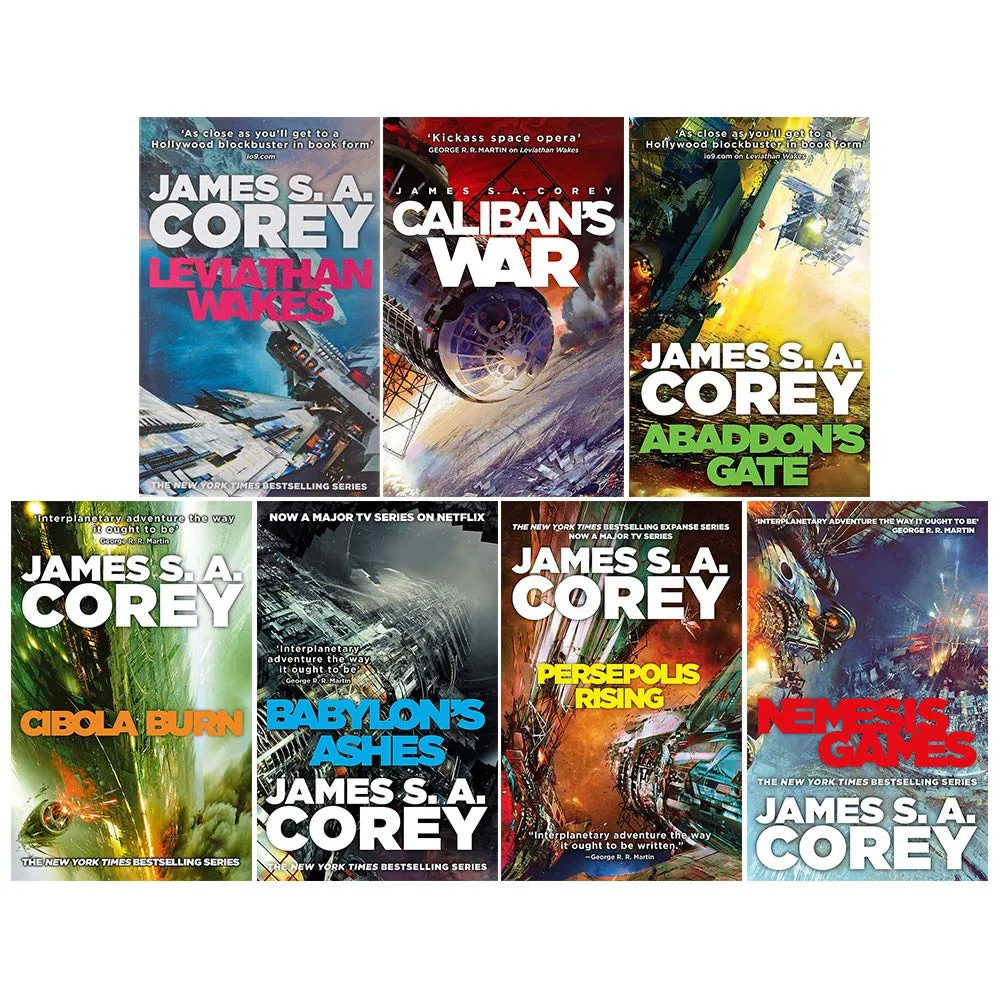 James S. A. Corey Expanse Series 7 Books Collection Set (Leviathan Wakes, Caliban's War, Abaddon's Gate, Cibola Burn, Nemesis Games)