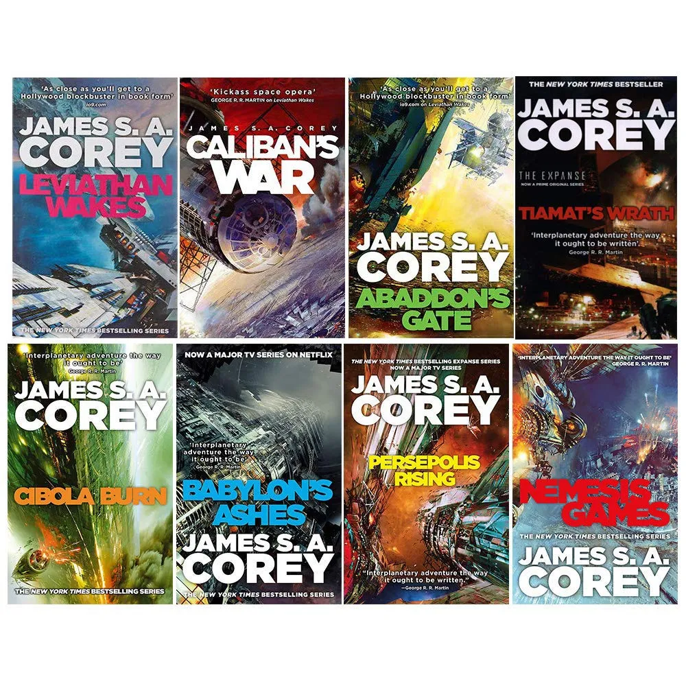James S A Corey Expanse Series 8 Books Collection Set (Leviathan Wakes, Caliban's War, Abaddon's Gate, Cibola Burn, Nemesis Games)