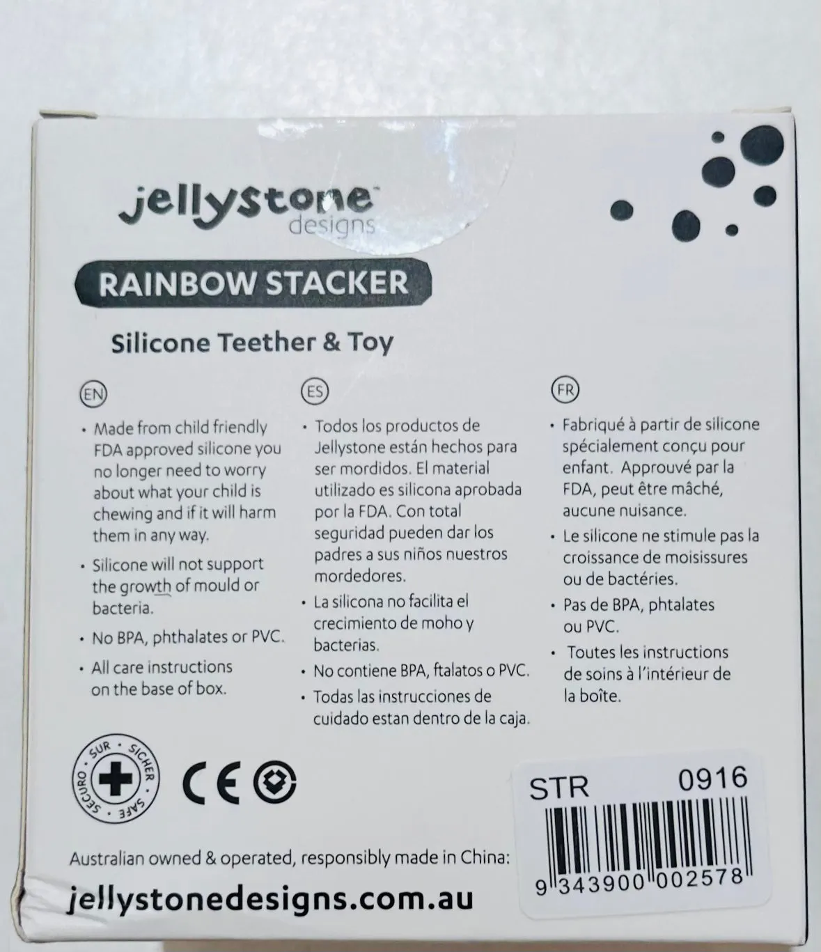 Jellystone Rainbow Stacker Teether Toy Rainbow Bright Baby Toys Baby Gifts Idea Best Seller 0m 