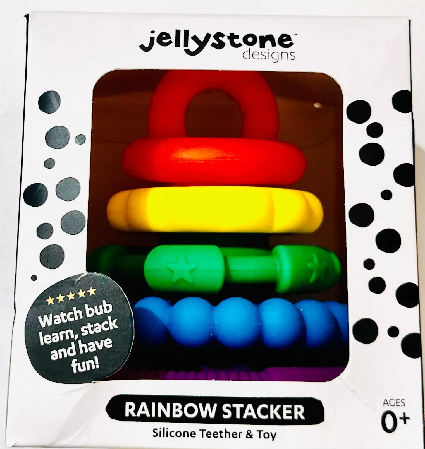 Jellystone Rainbow Stacker Teether Toy Rainbow Bright Baby Toys Baby Gifts Idea Best Seller 0m 