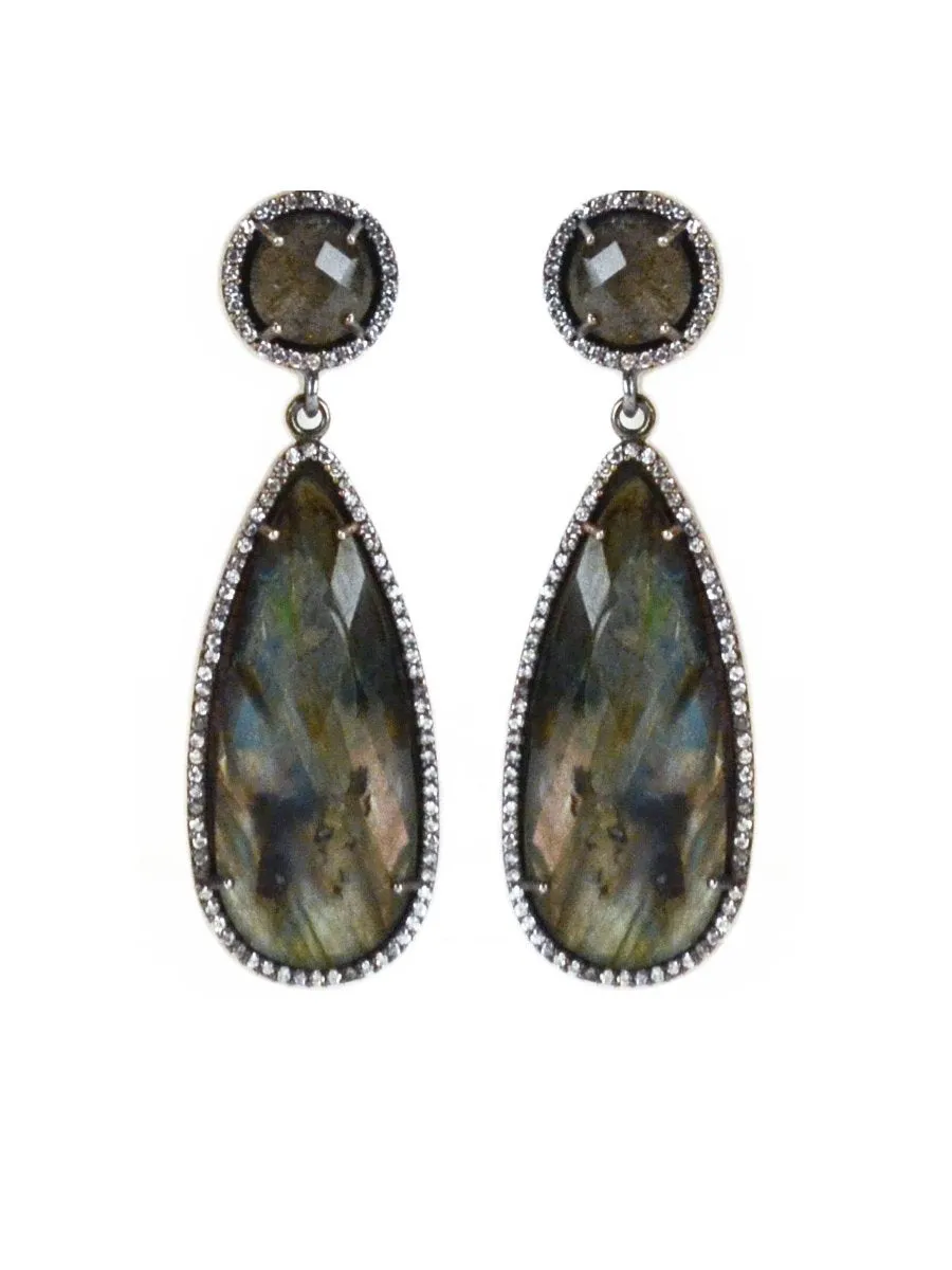 Labradorite drop earring