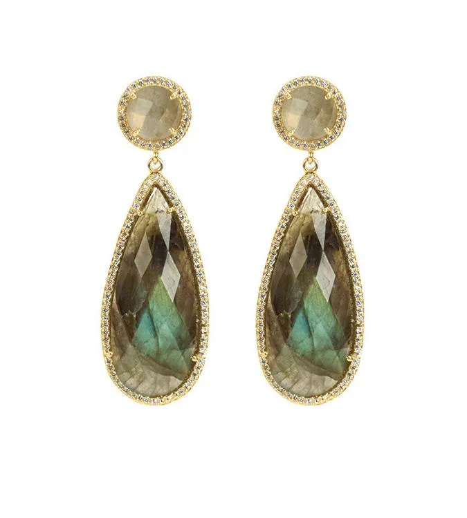 Labradorite drop earring