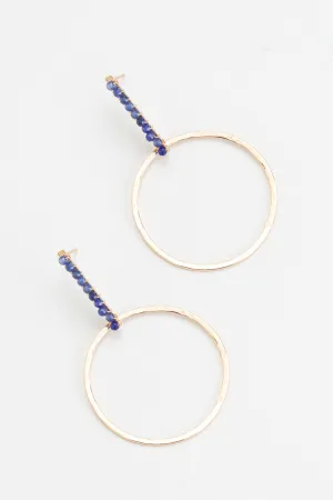 Lapis Lazuli Gold Drop Earrings