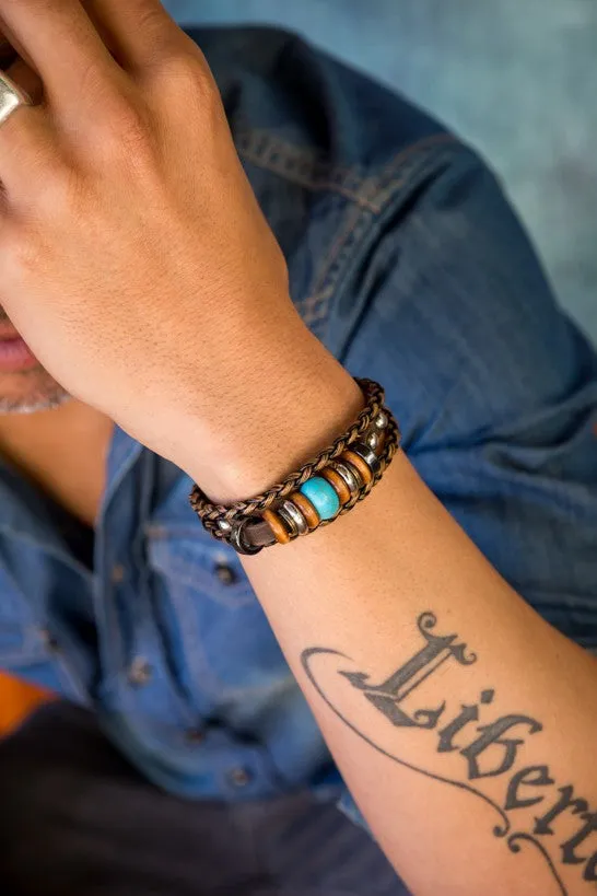 leather bracelet - Ibiza Boho Style