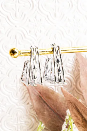 Live Your Best Life Silvertone Earrings