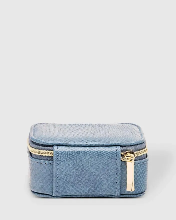 LOUENHIDE Suzie Lizard Jewellery Box - Denim