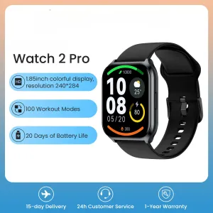 LS02 Pro Smartwatch: Advanced Fitness Tracking with 1.85'' HD Display and SpO2 Heart Rate Monitor