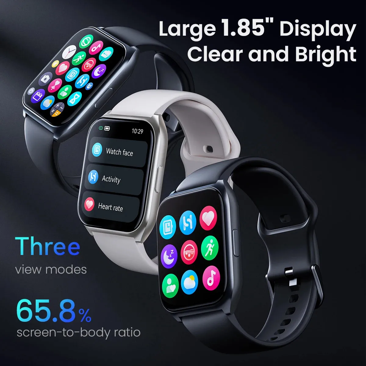 LS02 Pro Smartwatch: Advanced Fitness Tracking with 1.85'' HD Display and SpO2 Heart Rate Monitor