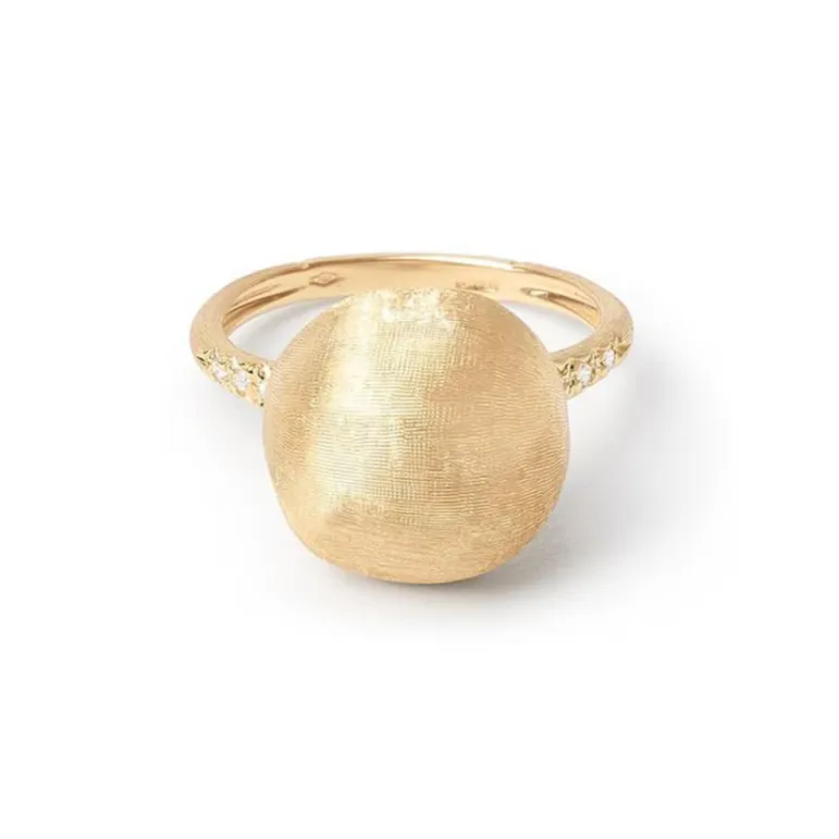 Marco Bicego Africa 18k Yellow Gold Diamond Ball Ring