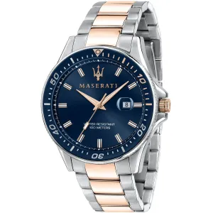 Maserati Sfida Two-Tone Stainless Steel Blue Dial Quartz Watch for Gents - R8853140003
