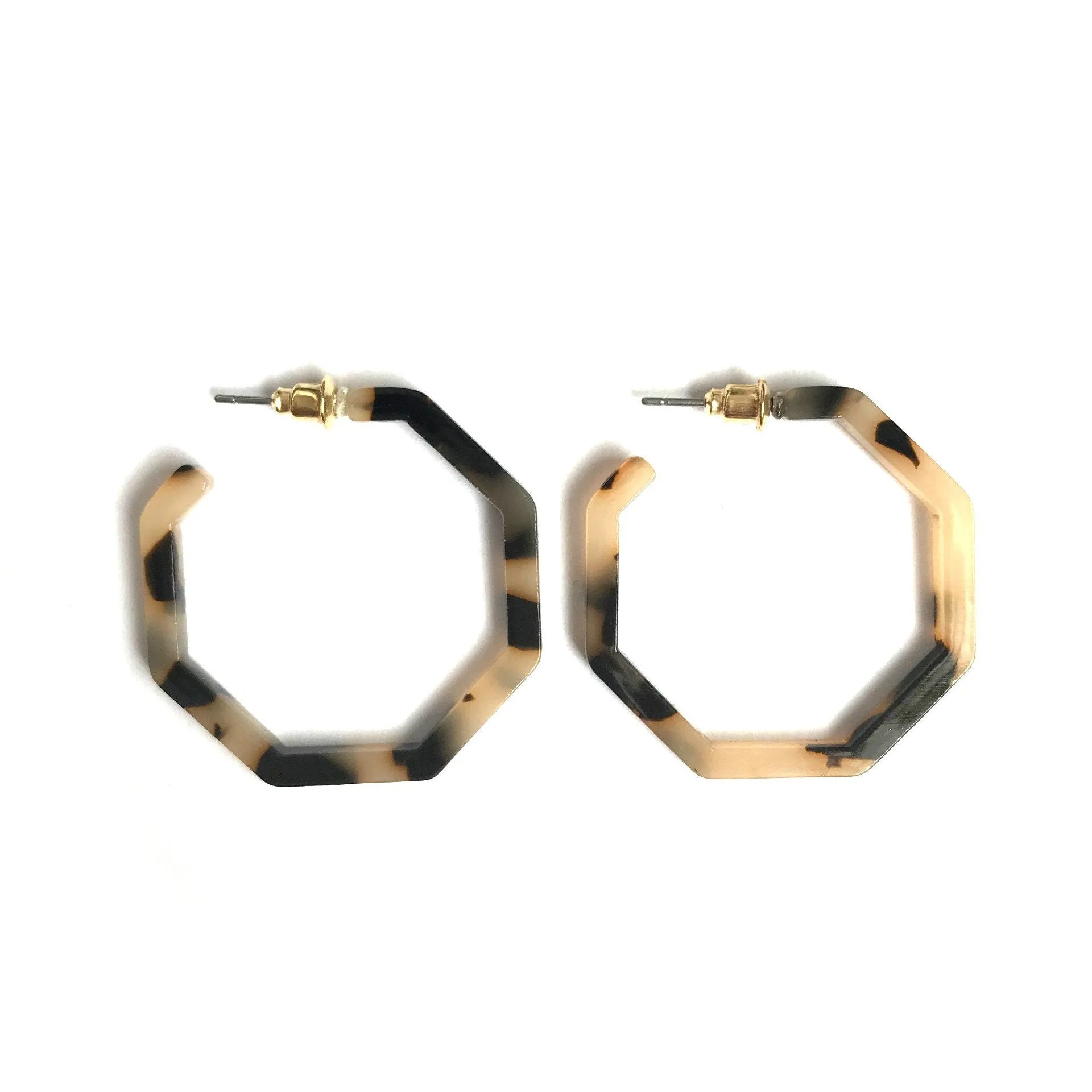 Matching Set Leopard Print Hoop Earrings and Studs - Lightweight, Resin, Everyday, Hoop Earrings, tortoiseshell, Stud Earrings,Jewellery Set