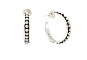 Medium Silver Hoop Earrings