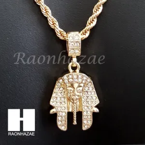 MEN KING TUT ROPE CHAIN DIAMOND CUT 30" CUBAN LINK CHAIN NECKLACE S068