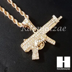 MEN MACHINE GUN CHAIN DIAMOND CUT 30" CUBAN LINK CHAIN NECKLACE S074G