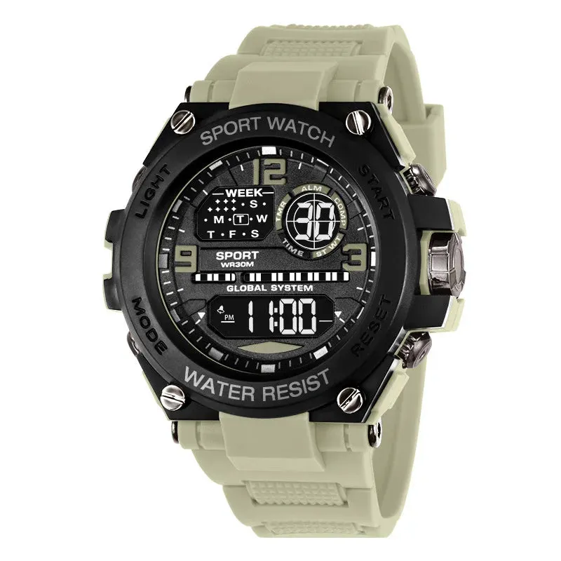 Men Waterproof  Sports Watches Multifunction Electronic Watches Anti Drop and Shock-absorbing Wristwatches