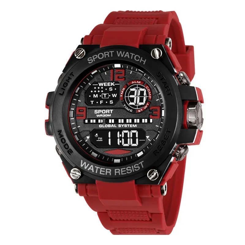 Men Waterproof  Sports Watches Multifunction Electronic Watches Anti Drop and Shock-absorbing Wristwatches