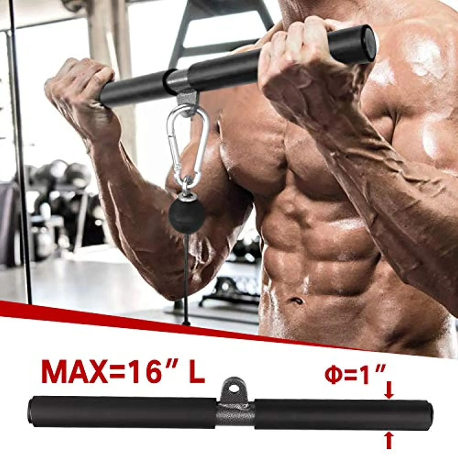 Mikolo Fitness LAT and Lift Pulley System, Dual Cable Machine(70'' and 90'') with Upgraded Loading Pin for Triceps Pull Down, Biceps Curl, Back, Forearm, Shoulder-Home Gym Equipment(Patent)