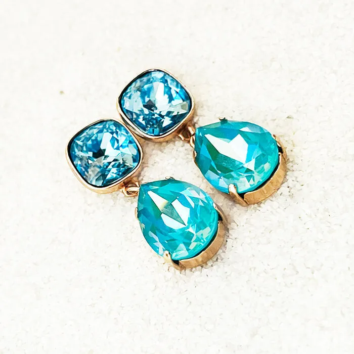 Mindy Blue Swarovski Earrings