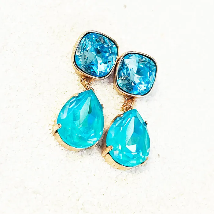 Mindy Blue Swarovski Earrings