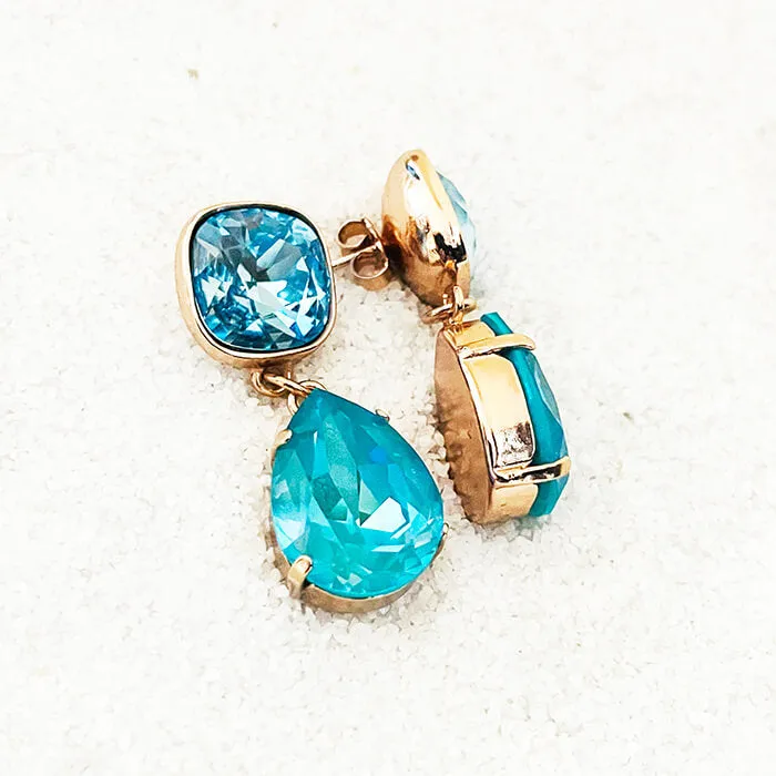 Mindy Blue Swarovski Earrings