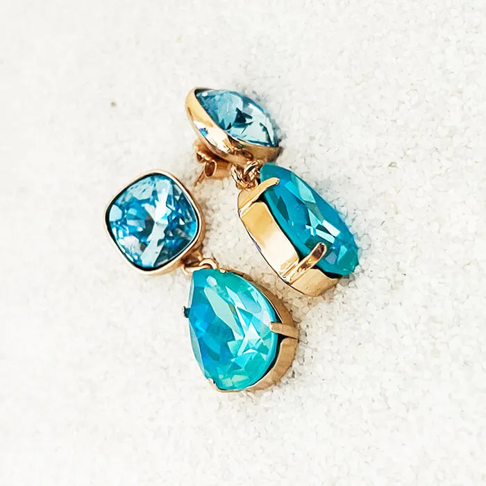 Mindy Blue Swarovski Earrings