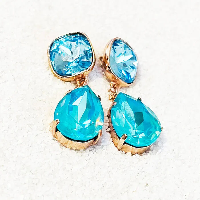 Mindy Blue Swarovski Earrings
