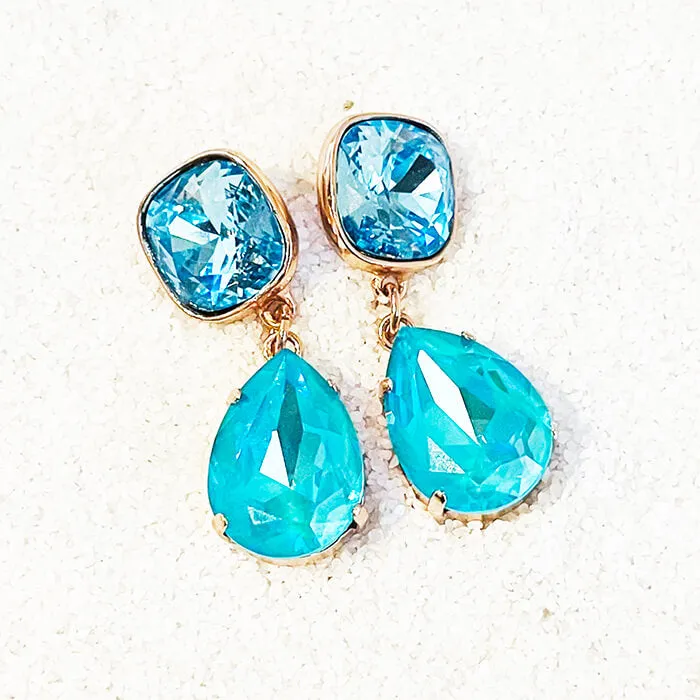 Mindy Blue Swarovski Earrings