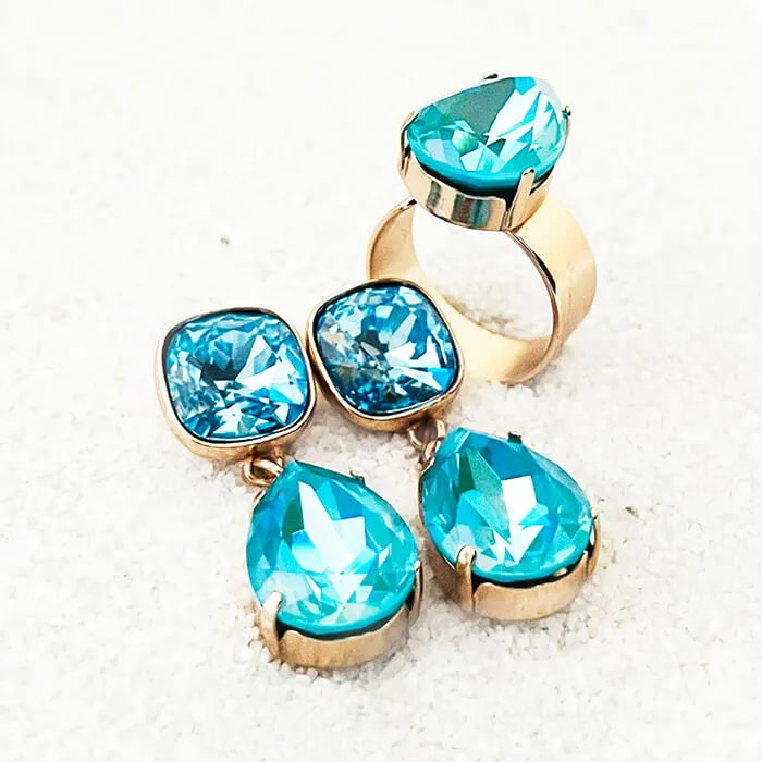 Mindy Blue Swarovski Earrings