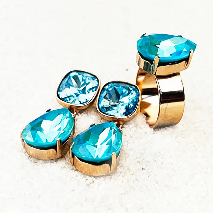 Mindy Blue Swarovski Earrings