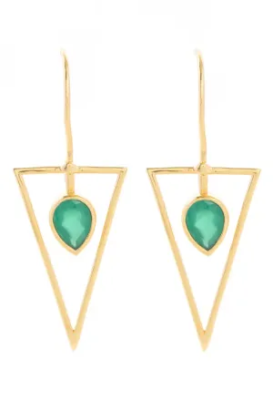 Minimalist Gemstone Drop Earring